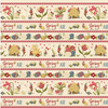 Henry Glass Spring Is In The Air Novelty Border Stripe Fabric By The Yard