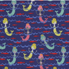 Blank Quilting Commotion in the Ocean Mermaid Navy Fabric By The Yard