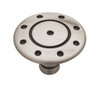 PBF316Y-BSP 1 3/8" Brushed Satin Pewter Ring Dot Cabinet Drawer Knob