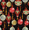 Henry Glass Christmas Legend II Ornaments Black Fabric By The Yard