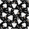 Henry Glass Olde Salem Glow Ghosts Black Fabric By The Yard