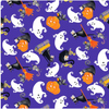 Henry Glass Boo! Glow Tossed Cats & Ghosts Multi Fabric By The Yard
