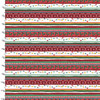 3 Wishes I'll Be Gnome For Christmas Festive Stripes Multi Cotton Fabric By Yard