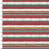 3 Wishes I'll Be Gnome For Christmas Festive Stripes Multi Cotton Fabric By Yard