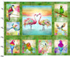 3 Wishes Tropicolor Birds Lg Panel Multi Cotton Fabric By Yard