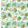 3 Wishes Tropicolor Birds Cockatoo Toss Blue Cotton Fabric By Yard