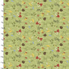 3 Wishes You Light My Way Gnomes Nature Toss Green Cotton Fabric By Yard