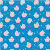 Henry Glass Moonbeams & Rainbows Tossed Allover Bird Cyan Cotton Fabric By The Yard