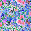 Blank Quilting Sunrise Garden Flowers & Butterflies Lt Blue Fabric By The Yard