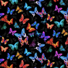 Blank Quilting Mariposa Dance Small Butterfly Black Cotton Fabric By The Yard