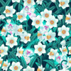 Henry Glass Pixies & Petals Pixies & Daffodils Green Cotton Fabric By The Yard