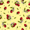 Blank Quilting Fruit For Thought Stawberries Yellow Cotton Fabric By The Yard