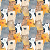 Blank Quilting Purranoia Cat Collage Orange Cotton Fabric By The Yard