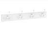 Home Decorators 27" 7 Hook Coat/Hat Rail Pure White w/ Flared White Hooks