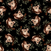 Blank Quilting Aussie Friends Mini Koala Bears Black Cotton Fabric By The Yard