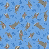 Blank Quilting Commotion in the Ocean Sharks Blue Cotton Fabric By The Yard