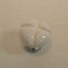 PN1710-CRW 1 5/16" White Ceramic w/ X Design Drawer Cabinet Pull Knob