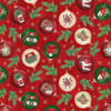 Blank Quilting Making Spirits Bright Christmas Ornaments Red Fabric By The Yard