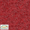 Stof Star Sprinkle Spiral Flower Red Silver Cotton Fabric By The Yard