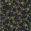 Stof Star Sprinkle Stars & Starflakes Black Gold Cotton Fabric By The Yard