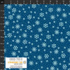 Stof European Quilting Winter Pingos Snowflakes & Dots Blue Fabric By The Yard