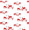 Henry Glass Holiday Lane Red Deer Cotton Fabric By The Yard