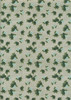 Stof European Gardening Multi Flowers Lt Green Cotton Fabric By The Yard