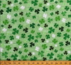 Henry Glass Hello Lucky Clover on Wood Grain Green Cotton Fabric By Yard