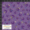 Stof European Spread The Seeds Blowflowers & Insects Violet Cotton Quilting Fabric By The Yard