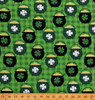 Henry Glass Hello Lucky Pot of Gold Green Cotton Fabric By Yard