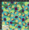 Stof European Garden Passion Passionfruit Turquoise Cotton Fabric By The Yard