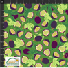 Stof European Garden Passion Passionfruit Green Cotton Fabric By The Yard