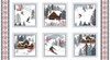 StudioE Alpine Ski Blocks Panel White Cotton Quilting Fabric By The Panel