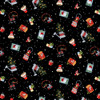 StudioE Snow Dog Express Tossed Mini Essentials Black Fabric By The Yard