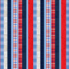 Henry Glass Patriotic Picnic Patterned Stripe Multi Cotton Fabric By The Yard