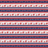 Henry Glass Liberty For All Border Stripe Red Blue Cotton Fabric By The Yard