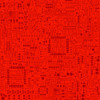 StudioE Data Point Computer Circuits Red Cotton Fabric By The Yard