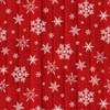 StudioE Chickadee Christmas Choir Snowflakes on Woodgrain Red Fabric By The Yard