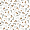 Henry Glass Little Ones Chipmunks & Birds Multi Fabric By The Yard