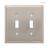 126365 Satin Nickel Country Fair Double Switch Cover Wall Plate