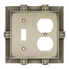 W109ZMC-BSP  Satin Pewter Single Switch/Duplex Pineapple Cover Plate