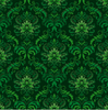 Studio E Holly Berry Park Damask Mini Green Cotton Fabric By The Yd