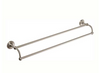 Ginger Designer Bath Quattro 24" Double Towel Bar Satin Nickel Finish