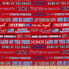Henry Glass American Truckers Patriotic Phrases Red Cotton Fabric By The Yard