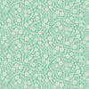 Henry Glass Nana Mae VI Monotone Floral Aqua Cotton Fabric By The Yard