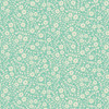 Henry Glass Nana Mae VI Monotone Floral Aqua Cotton Fabric By The Yard