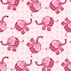 Studio E Silly Safari Elephant Pink Cotton Fabric By Yard