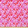 Studio E Color My Valentine Red & Pink Hearts Lt Pink Cotton Fabric By Yard