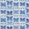Studio E Blue Dreams Butterflies w/ Paisley Wings Mult Cotton Fabric By Yard