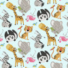 Studio E At The Zoo Tossed Zoo Animals Multi Cotton Fabric By Yard